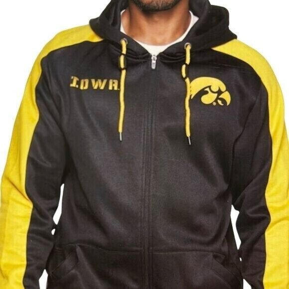 Iowa Hawkeyes Full Zip Colosseum Sweatshirt Jacket Large New Mens Large - Picture 1 of 9